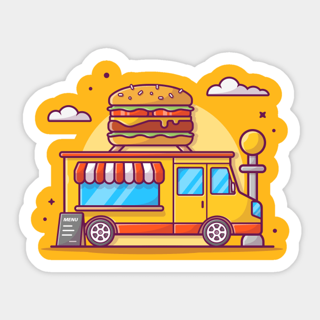 Burger Food Truck Cartoon Sticker by Catalyst Labs